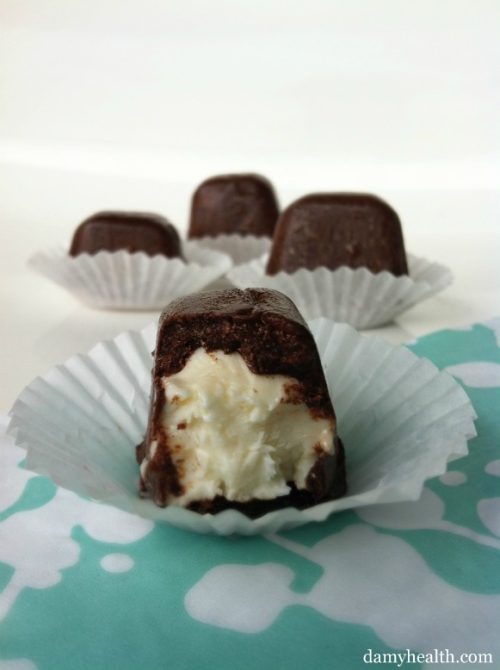 Ice Cube Tray Chocolate Covered Cheesecakes